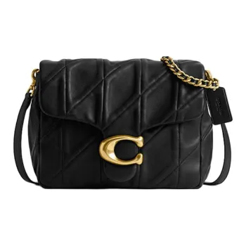 COACH Tabby Sheepskin Crossbody Bag Shoulder Bag Medium Size Women's Black