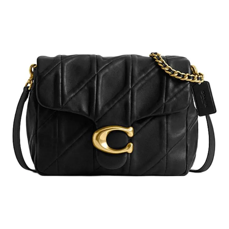 COACH Times Square Tabby Sheepskin Crossbody Bag, Shoulder Bag Medium Size Women's Black-0