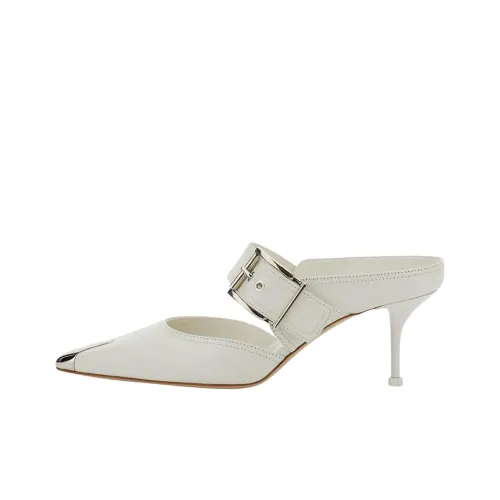 Alexander McQueen Pointed-toe Buckled Mules