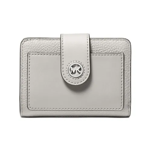 MICHAEL KORS Mercer Leather Wallet Small Size Women's Gray