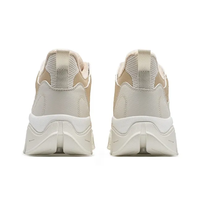 XTEP Kawayuki Slip-Resistant Warm Low-Top Casual Shoes Women's Beige Brown-3