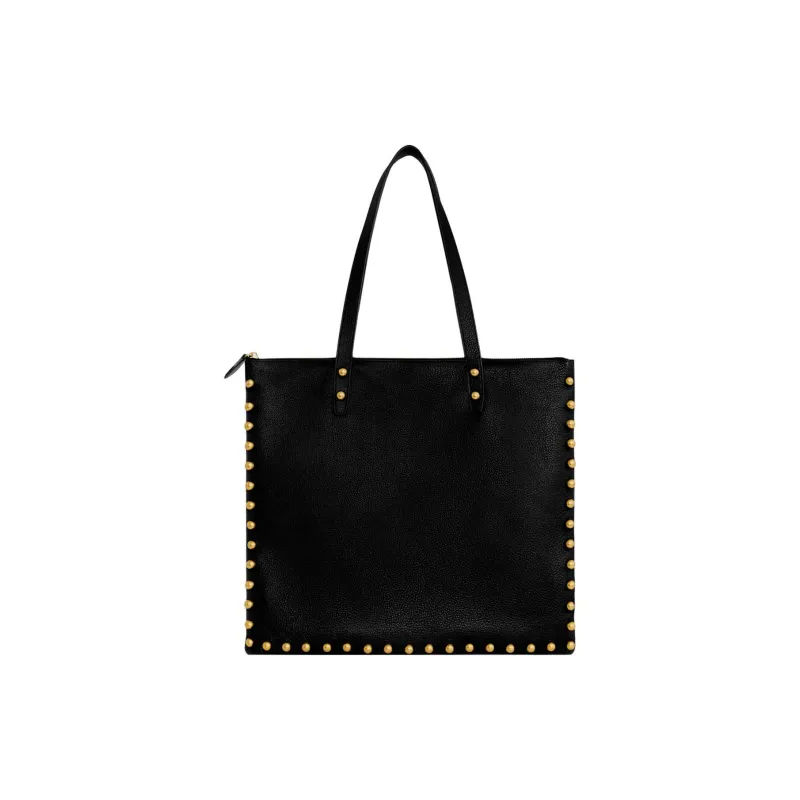 REBECCA MINKOFF Genuine Leather Tote Bag Shopping Bag Shoulder Bag Handbag Women's Black-0