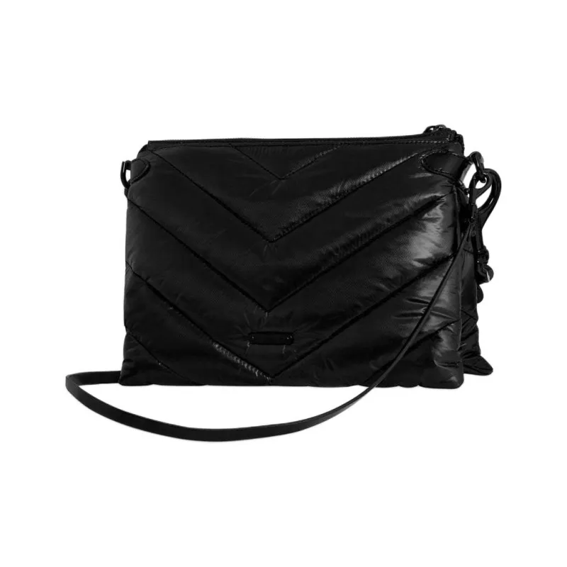 REBECCA MINKOFF Edie Nappa PU Nylon Shoulder Bag Crossbody Bag Women's Black-1
