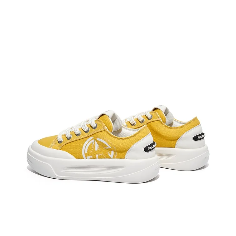 Acupuncture Slip-Resistant Low-Top Skateboard Shoes Unisex Sophora Flower Yellow Box-3