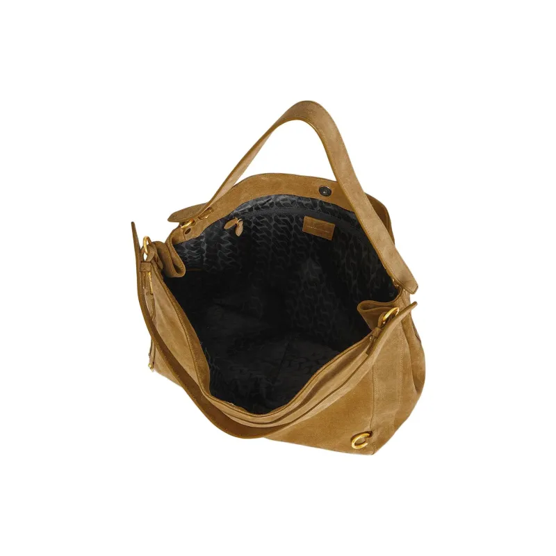 REBECCA MINKOFF Suede Handbag Shoulder Bag Women's Honey Brown-2