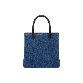 MOSCHINO Cotton Tote Bag, Shopping Bag, Shoulder Bag, Crossbody Bag, Handbag Mini Women's Blue