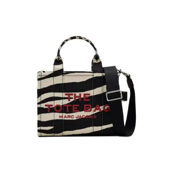 MARC JACOBS Canvas Crossbody One Shoulder Handbags Small Size Women's Black & White