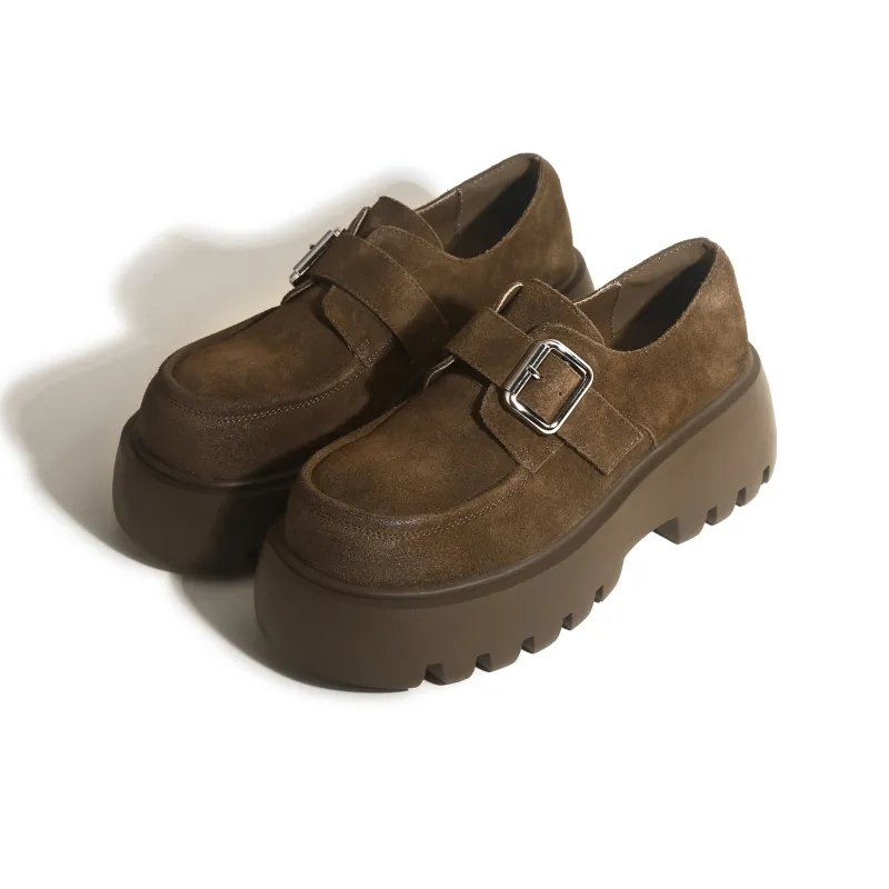 CHENTER KATER Mary Jane Leather Shoes Loafers 6cm Women's-5