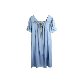 Xuan Liang Nightgown Women's Mist Gray Blue