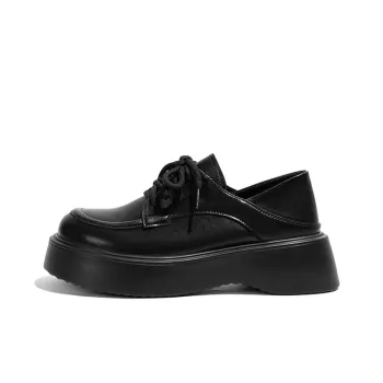 Old Meow Trendy Fashion Lace Up Platform Women's Casual Shoes 5cm Women's Black