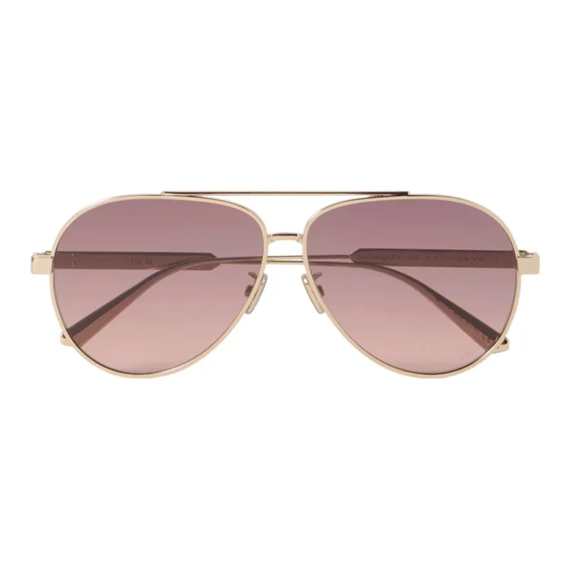 DIOR Metal Aviator Sunglasses Women's Gold-1
