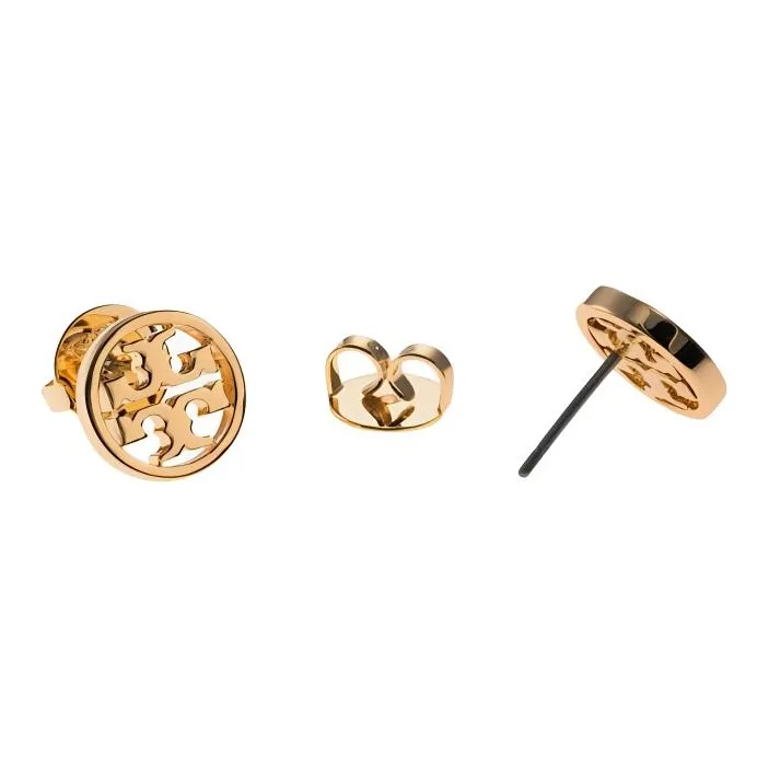 TORY BURCH Miller Double T Logo Plaque Stud Earrings-3