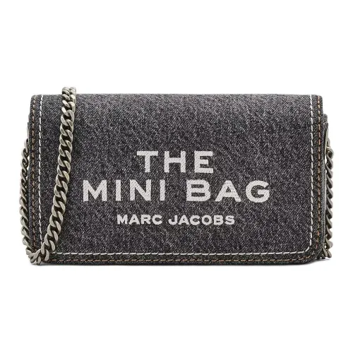 MARC JACOBS Denim Shoulder Bag, Crossbody Bag Mini Women's Black
