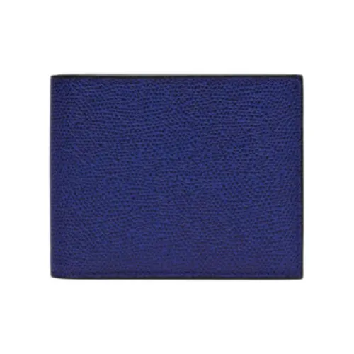Valextra Millepunte Calfskin Wallet Coin Purse Men Royal Blue