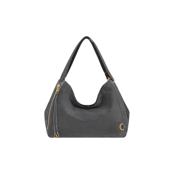 REBECCA MINKOFF Suede Handbag Shoulder Bag Women's Gray