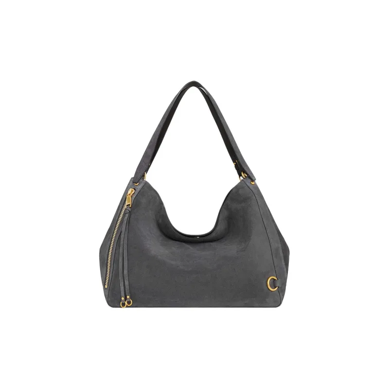 REBECCA MINKOFF Suede Handbag Shoulder Bag Women's Gray-0