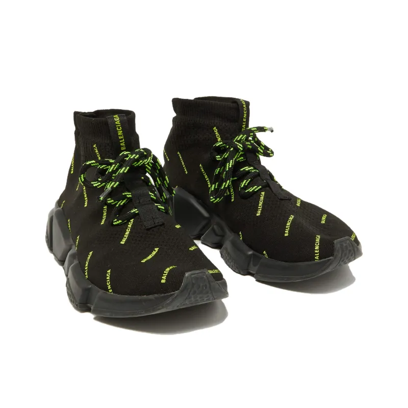 Balenciaga Speed Lace-Up 'All Over Print - Black Yellow Fluo'-1