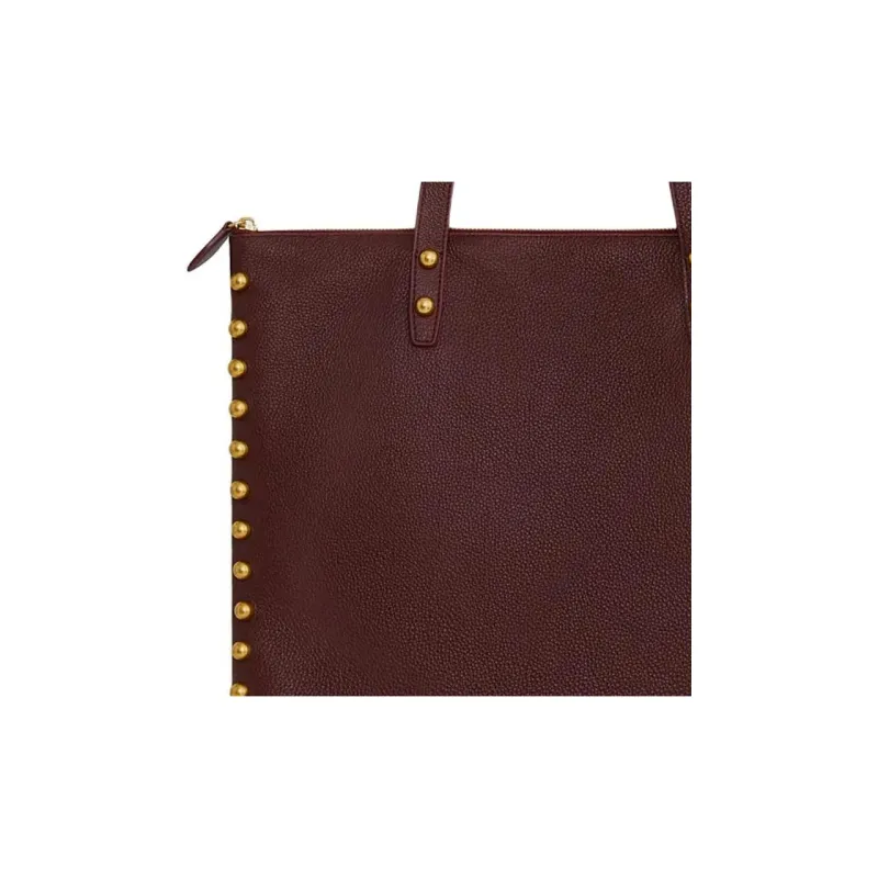 REBECCA MINKOFF Genuine Leather Tote Bag Shopping Bag Shoulder Bag Handbag Women's Deep Red-3