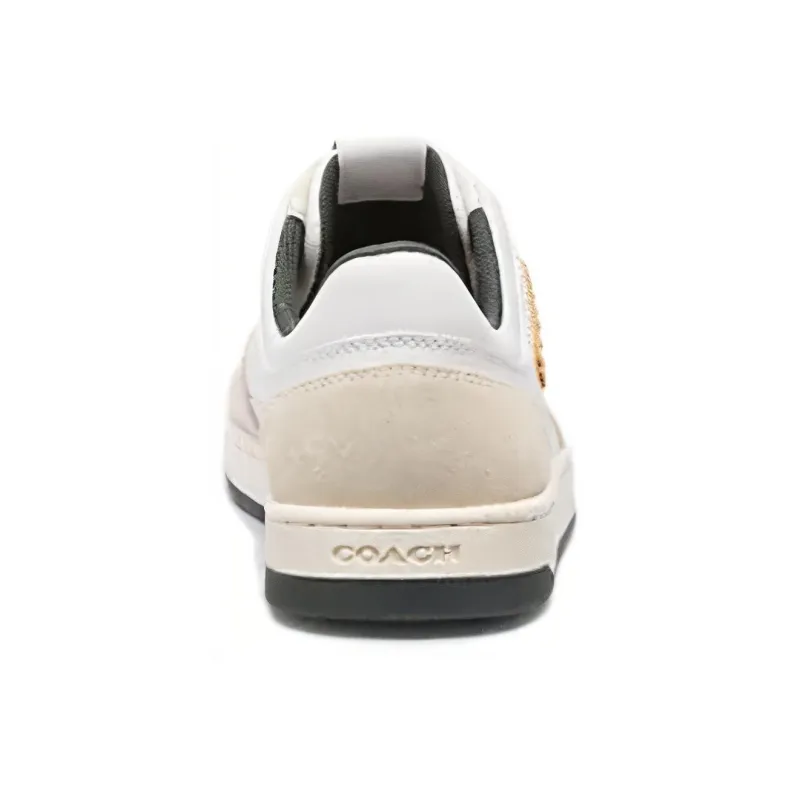 COACH C201 Low Top Skateboard Shoes Women's White-4