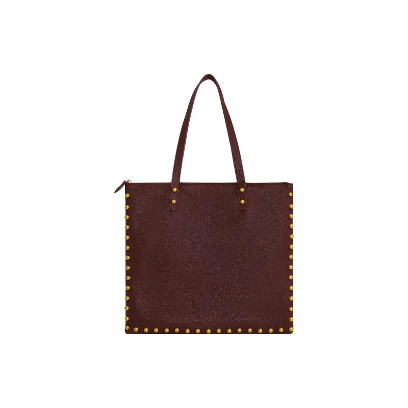 REBECCA MINKOFF Genuine Leather Tote Bag Shopping Bag Shoulder Bag Handbag Women's Deep Red-0