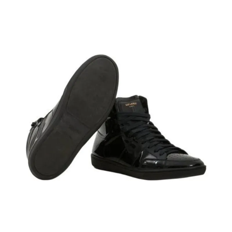 SAINT LAURENT SL/10 High-Top Skateboard Shoes Men's Black-6