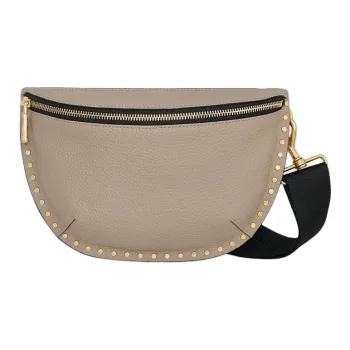 REBECCA MINKOFF Genuine Leather Crossbody Bag Shoulder Bag Women's Oyster Gray