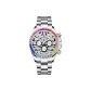 White Case Color Ring White Dial Steel Band