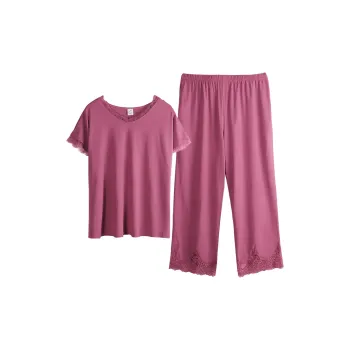 Xuan Liang Pajama Set Women's Dark Reddish Purple