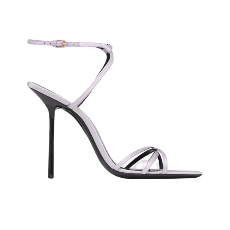 SAINT LAURENT NUIT Strap Sandals Women's Pink-1