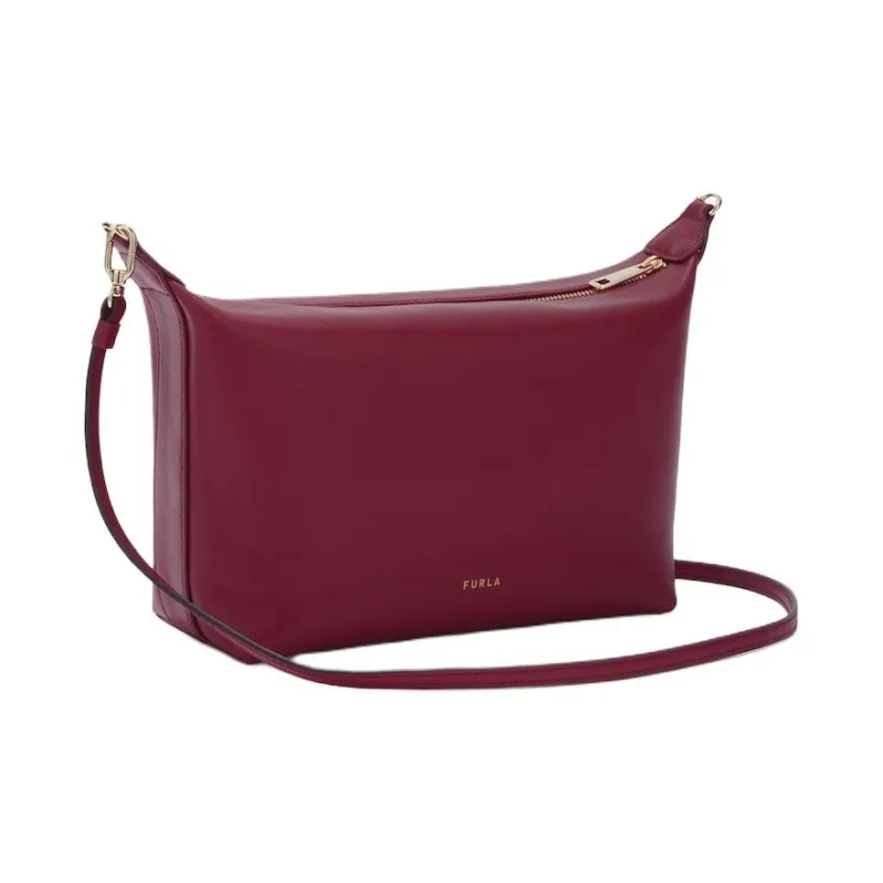 Furla Calfskin Portable Crossbody Bag, Shoulder Bag Mini Women's Burgundy-0
