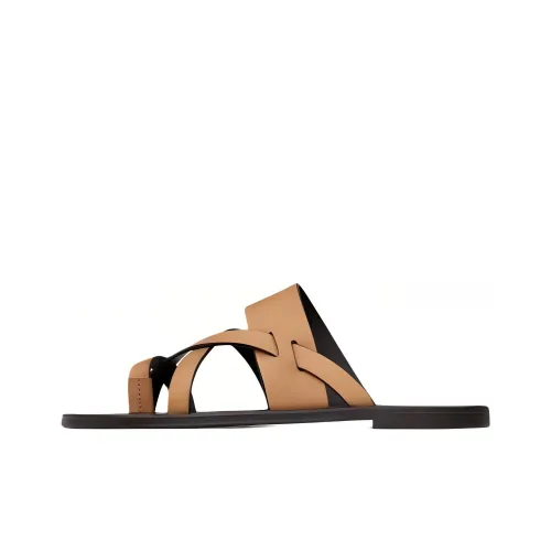 SAINT LAURENT Culver Leather Slides