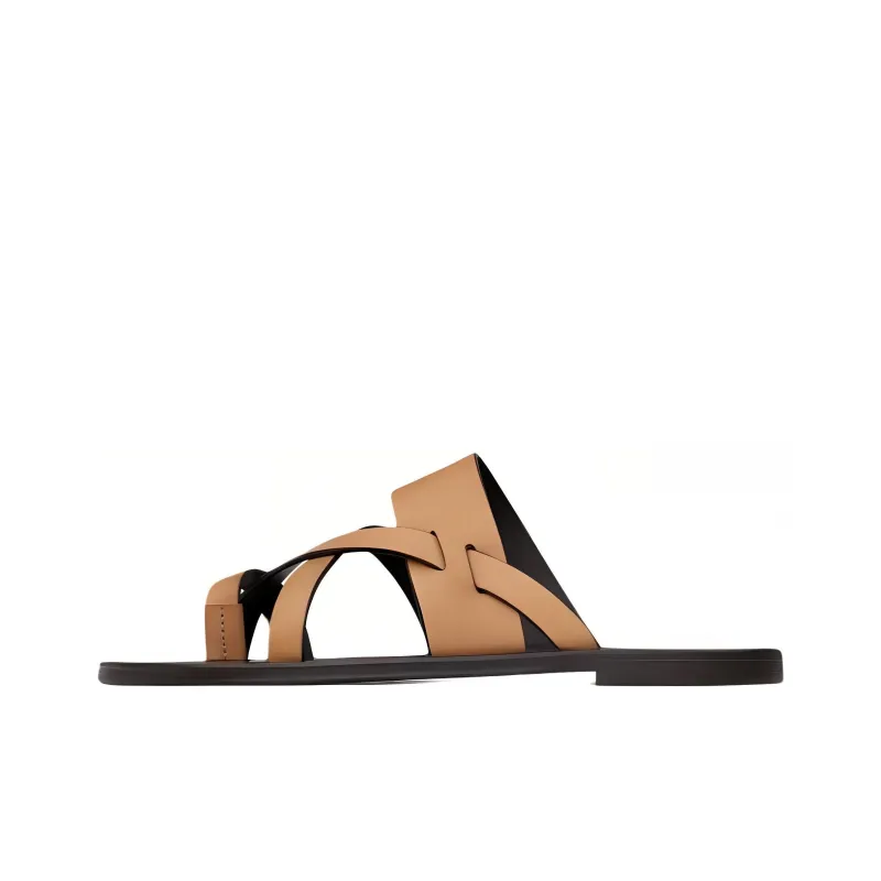 SAINT LAURENT Culver Leather Slides-0