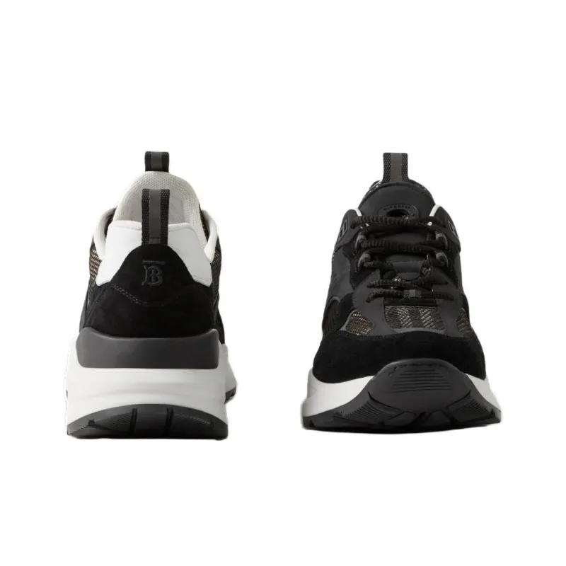 Burberry Embossed Mesh Sneakers Black-4