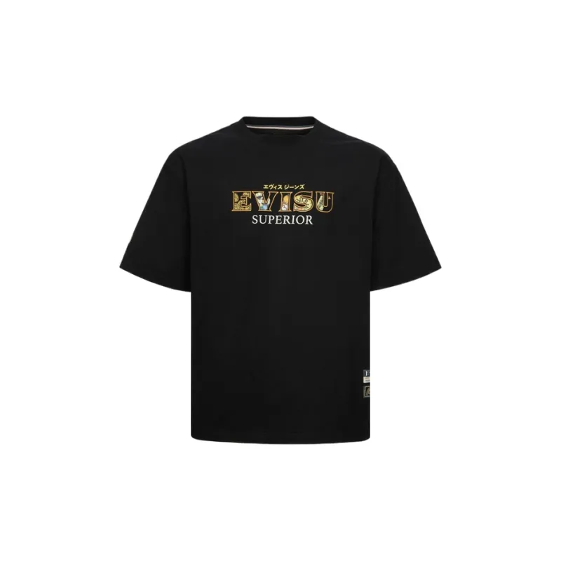 EVISU 2024 Fall And Winter T Shirt Men Black-1