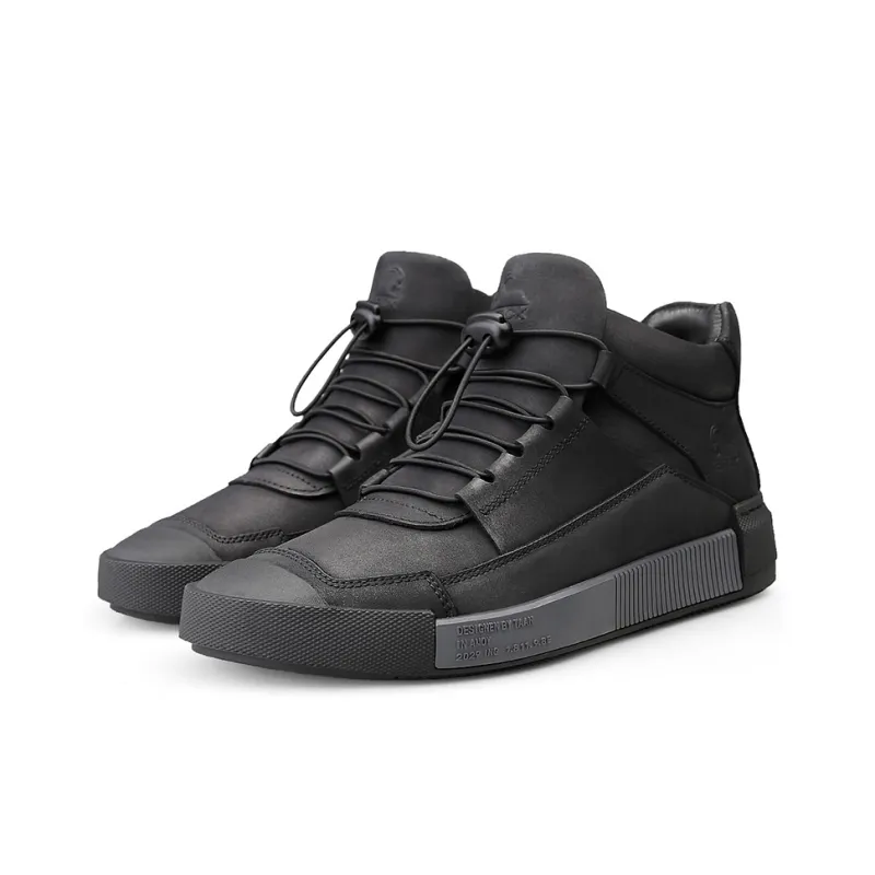 BECK Casual Shoes Men High Top Black, Khaki-4