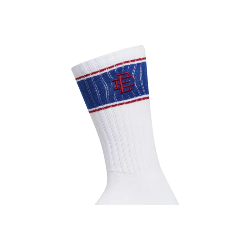 Adidas X Eric Emanuel Kansas Midnight Madness Crew Socks White-3