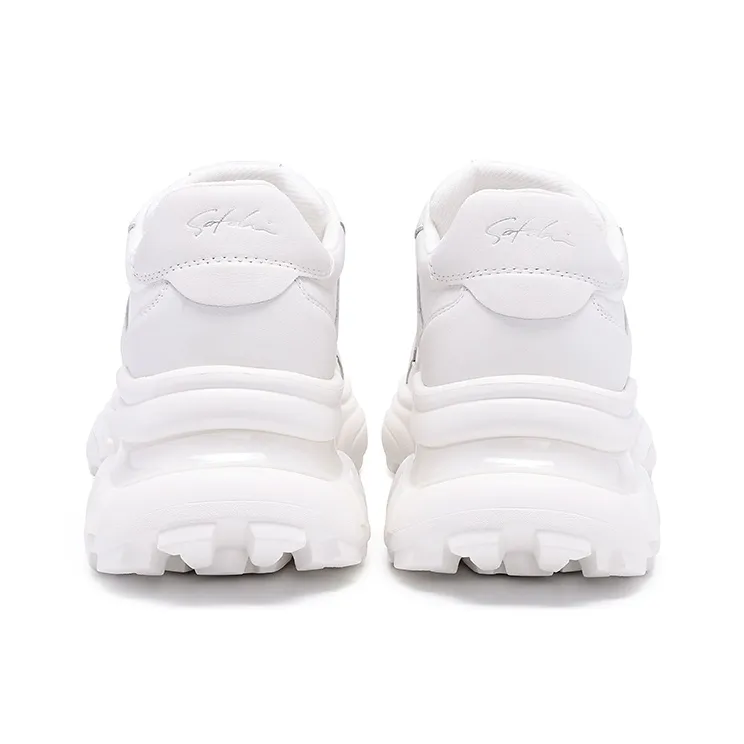 Satchi Anti Slip And Wear Resistant Lightweight Low Top Chunky Sneakers Women's White-4