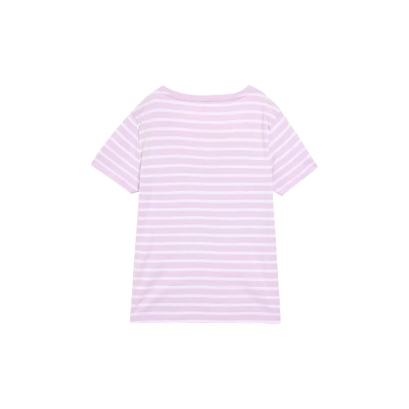 Tommy Hilfiger T-Shirt Women's Light Purple & White Striped-1