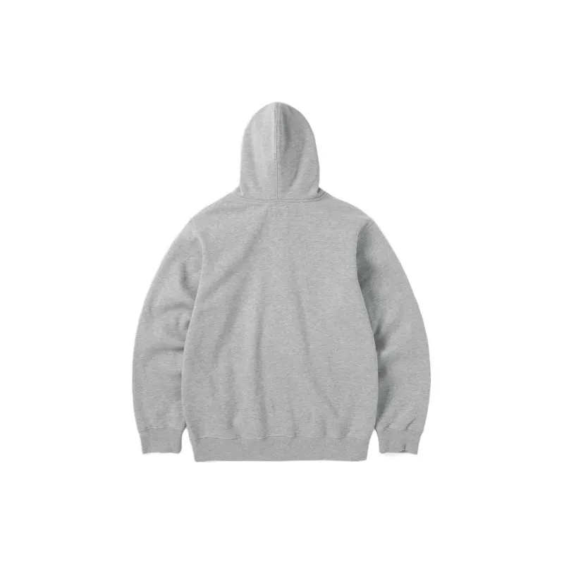 Thisisneverthat FW24 DSN Logo Zip Up Hoodie Sweatshirt Unisex Heather Gray-1