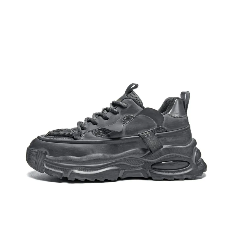 AOKANG Trendy Play Series Chunky Sneakers Men Low Top Black, Gray-12