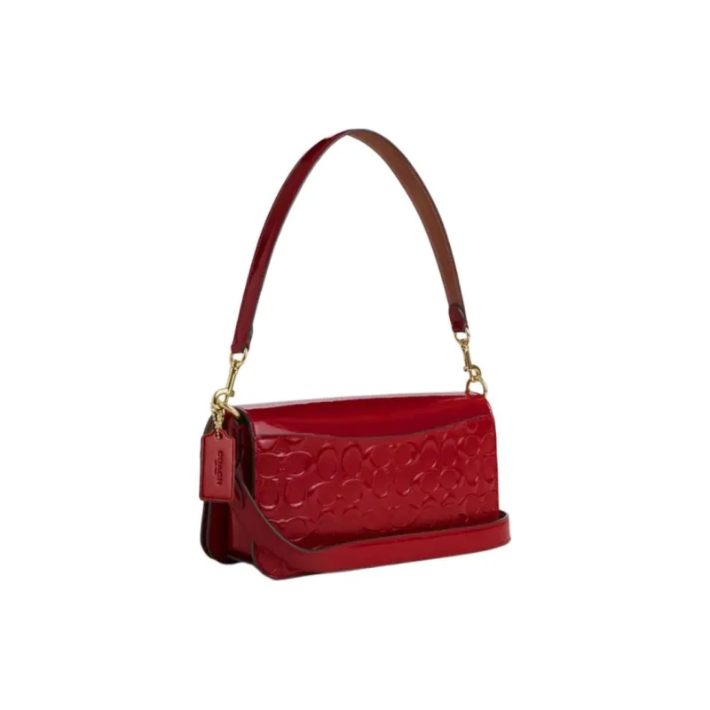 COACH Morgan Split Cow Leather Crossbody Bag, Shoulder Bag Medium Size Women's Red-1