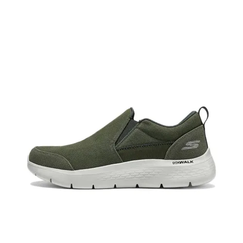 Skechers MEN'S GO WALK Casual Shoes Men Low-Top Olive Green