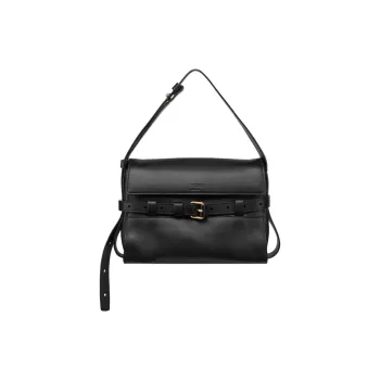 MOSCHINO Sheepskin Crossbody One Shoulder Handbags Extra Large Women's Black