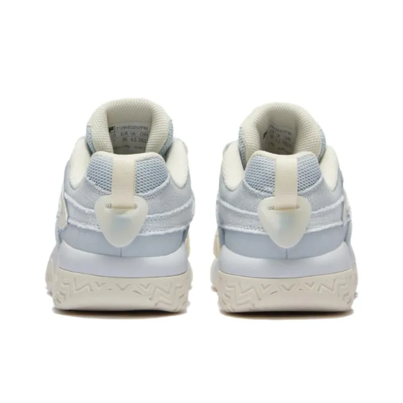 FILA FUSION BARRICADE Puffy Shoes Anti-Slip Wear-Resistant Low-Top Casual Shoes Women's White Blue-3