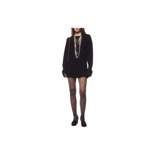 CHANEL Long-Sleeved Dresses Women's Black