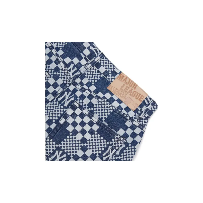 MLB New York Yankees Denim Short Skirts Women's Blue-4