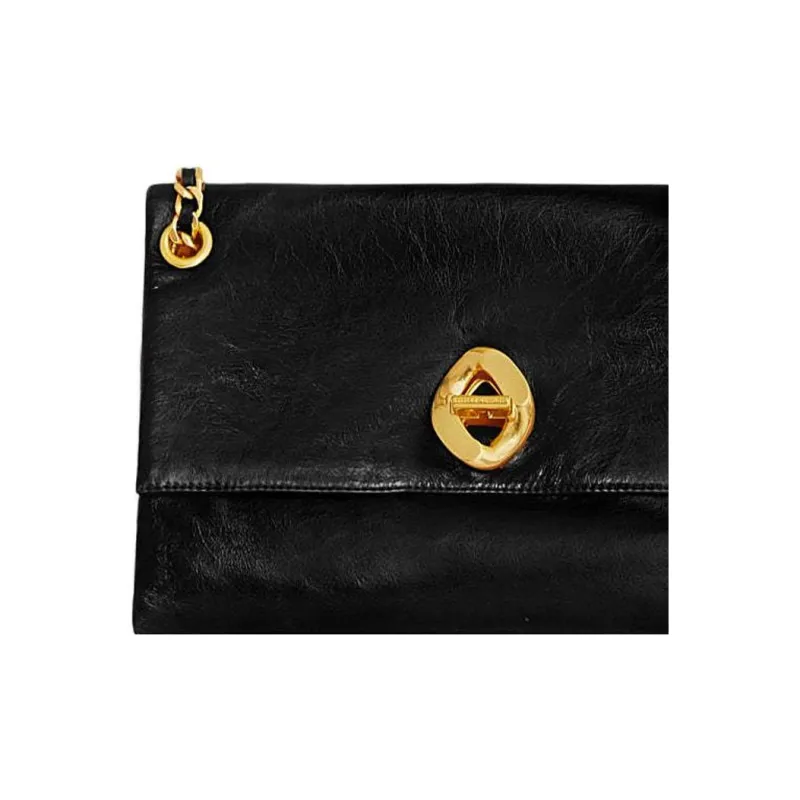 REBECCA MINKOFF Genuine Leather Crossbody Bag Shoulder Bag Medium Size Women's Black-3