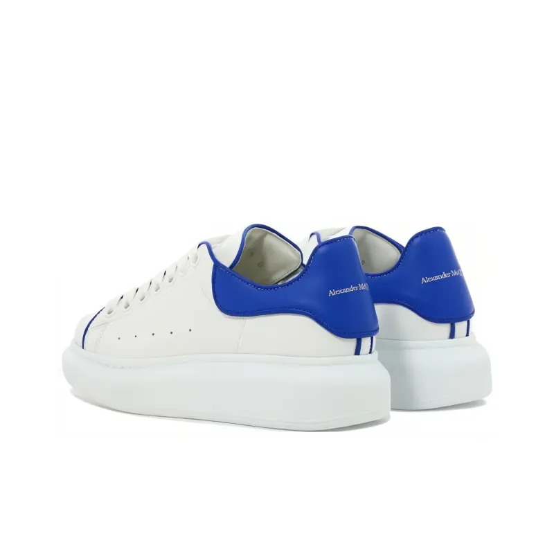 Alexander McQueen IOversized Leather Sneakers 'White Blue' Women's-3