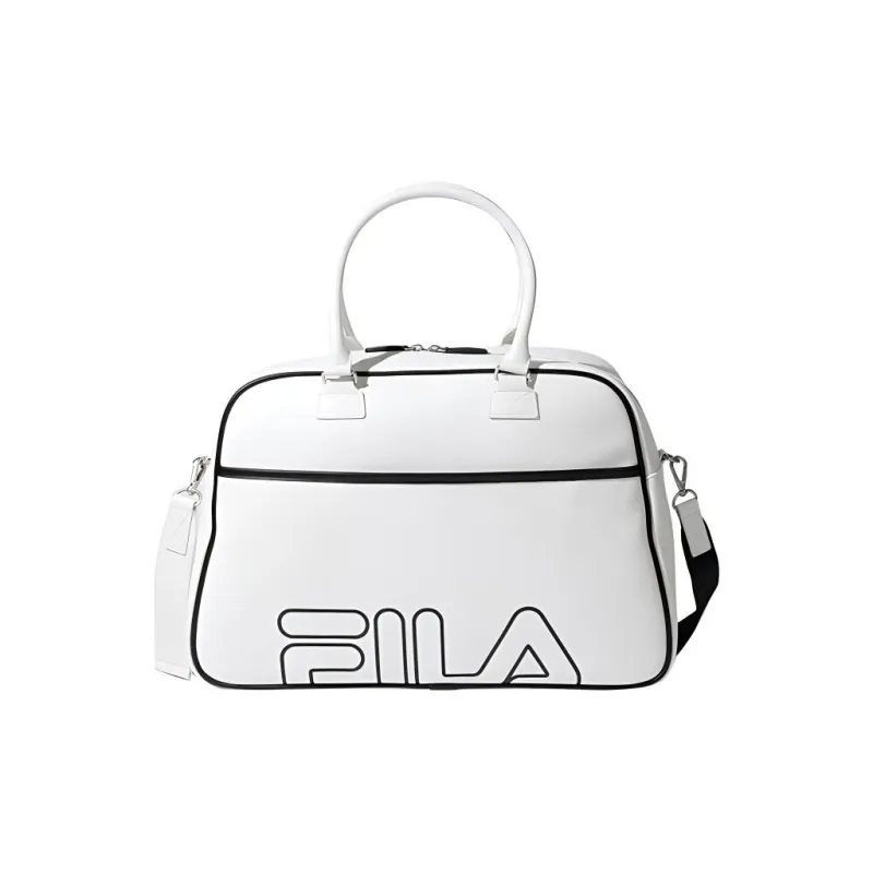 FILA Polyurethane Shoulder Bag Crossbody Bag Handbag Regular Unisex White/Black-0