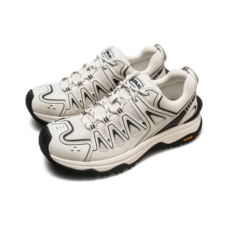 Ancient Finches Low Top Hiking/Trekking Shoes Unisex Beige/Black-1